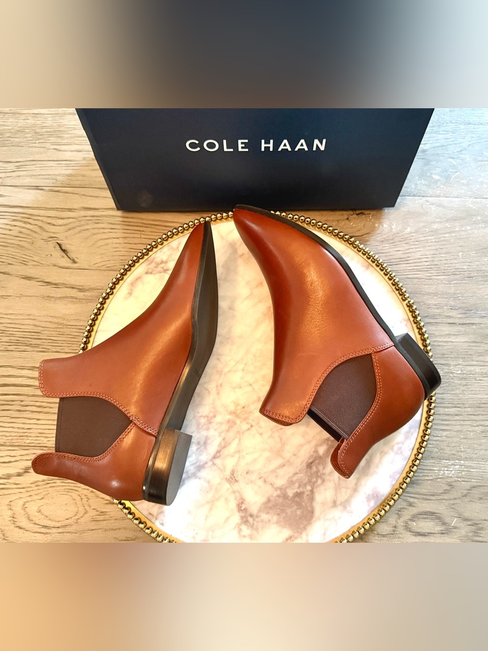 Cole Haan Women’s Brown Leather Chukka Boots/Booties | SZ. 7 (NWB) - Picture 4 of 9